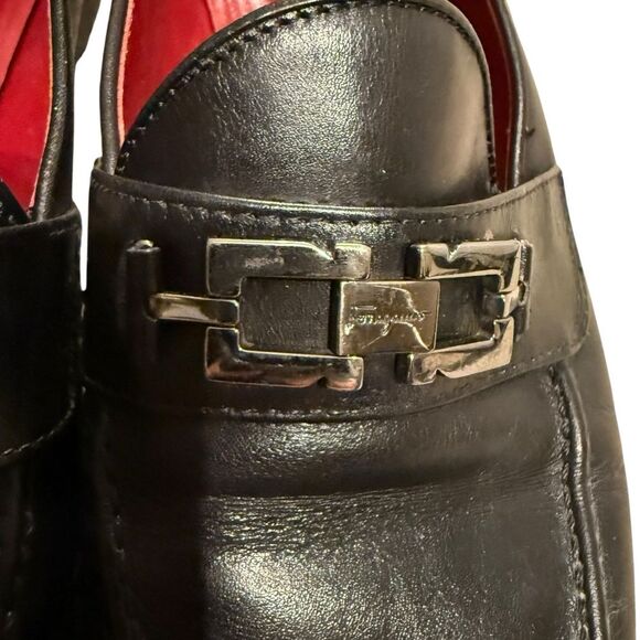 Salvatore‎ Ferragamo Men’s 9 Horsebit Comfort Loafers Black Leather Old Money main image 4